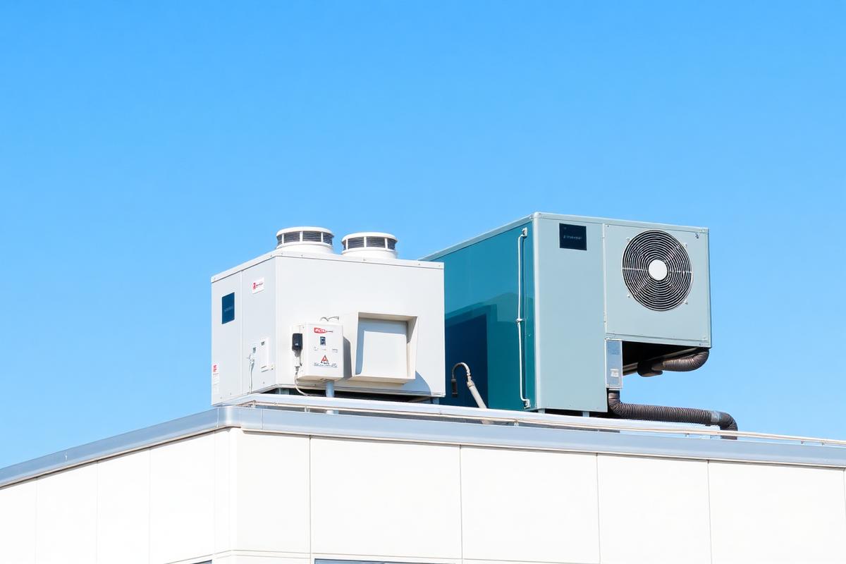 Illustrative commercial rooftop HVAC equipment